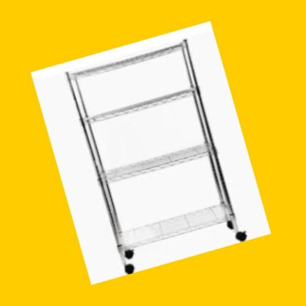 Estante organizador metálico con ruedas