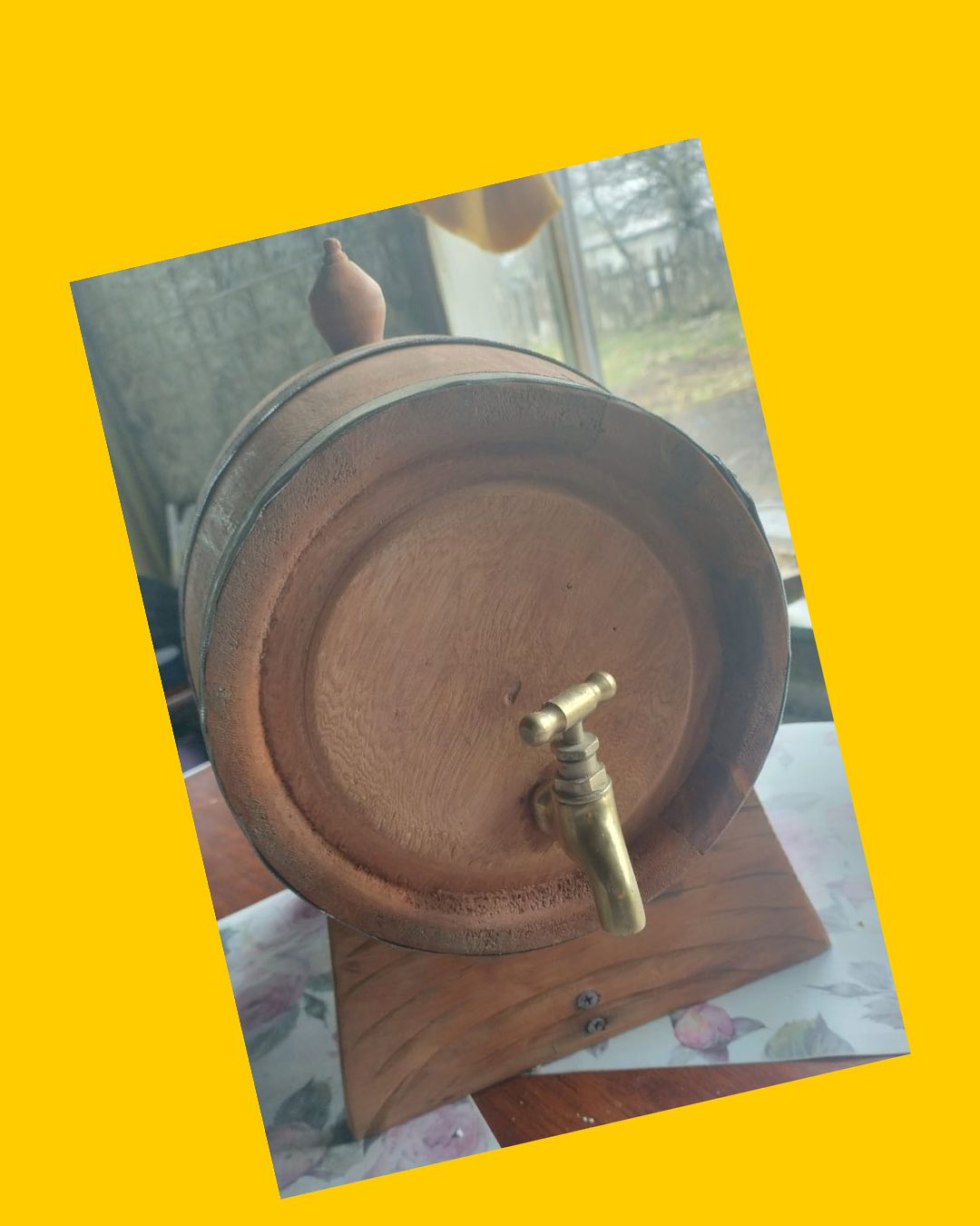 Barril de madera de alerce