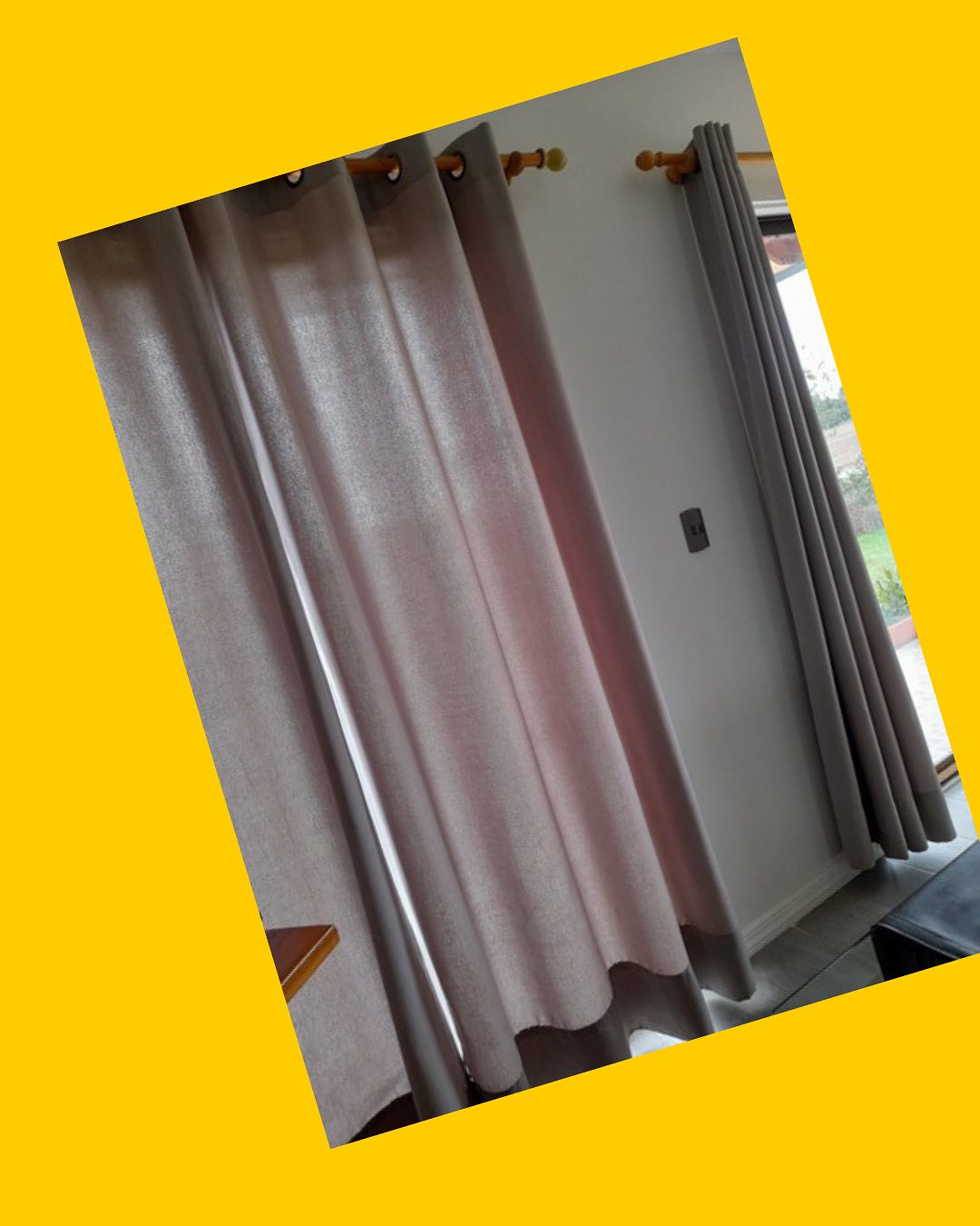 Set 2 paños cortinas con argollas