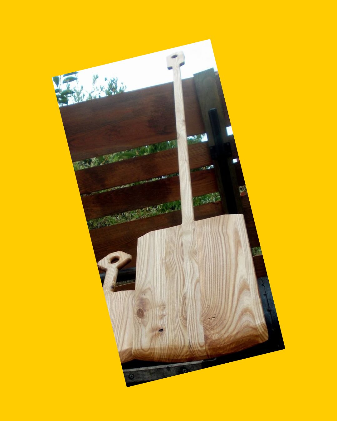 Paleta de pizza de madera
