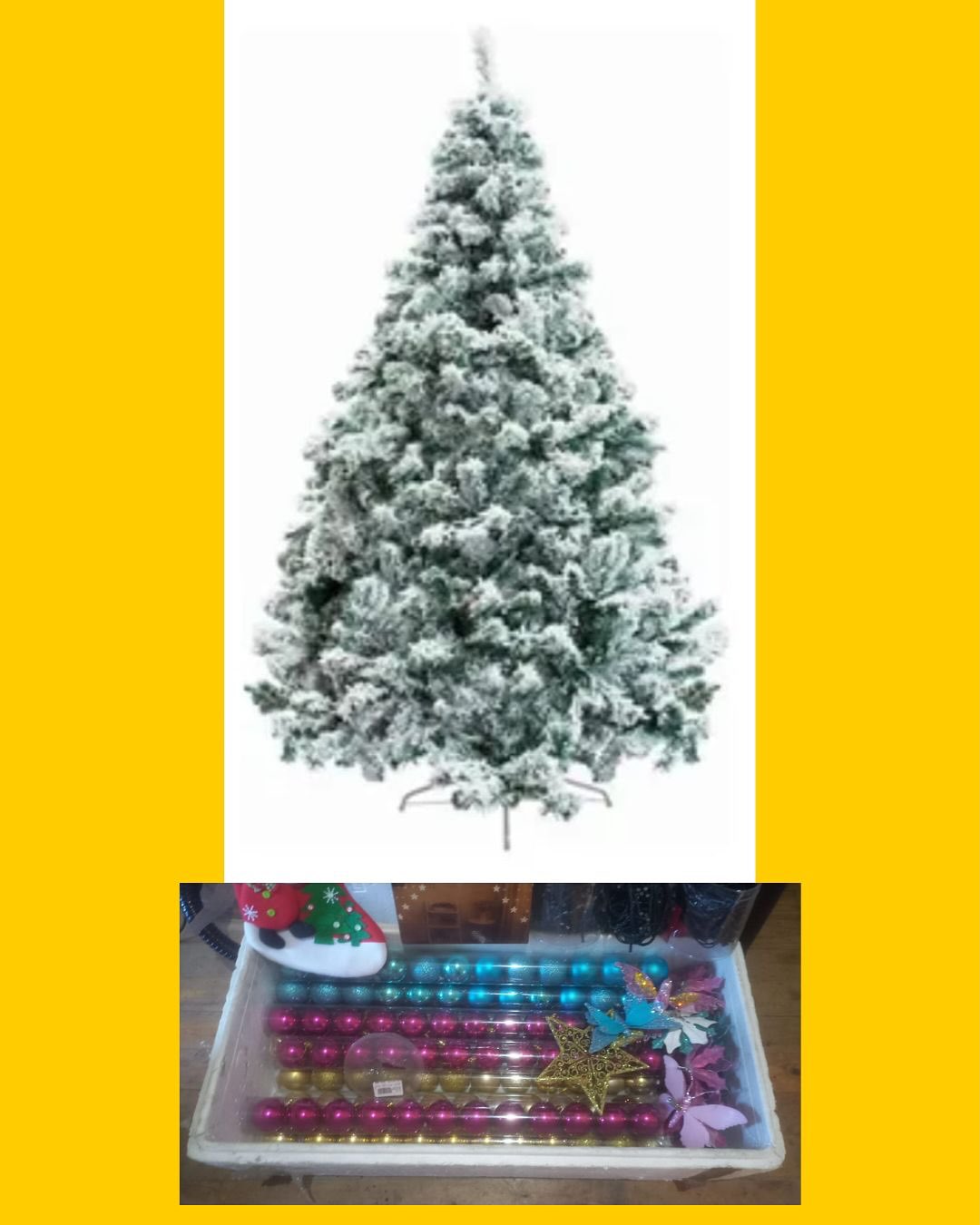 Árbol de navidad con adornos