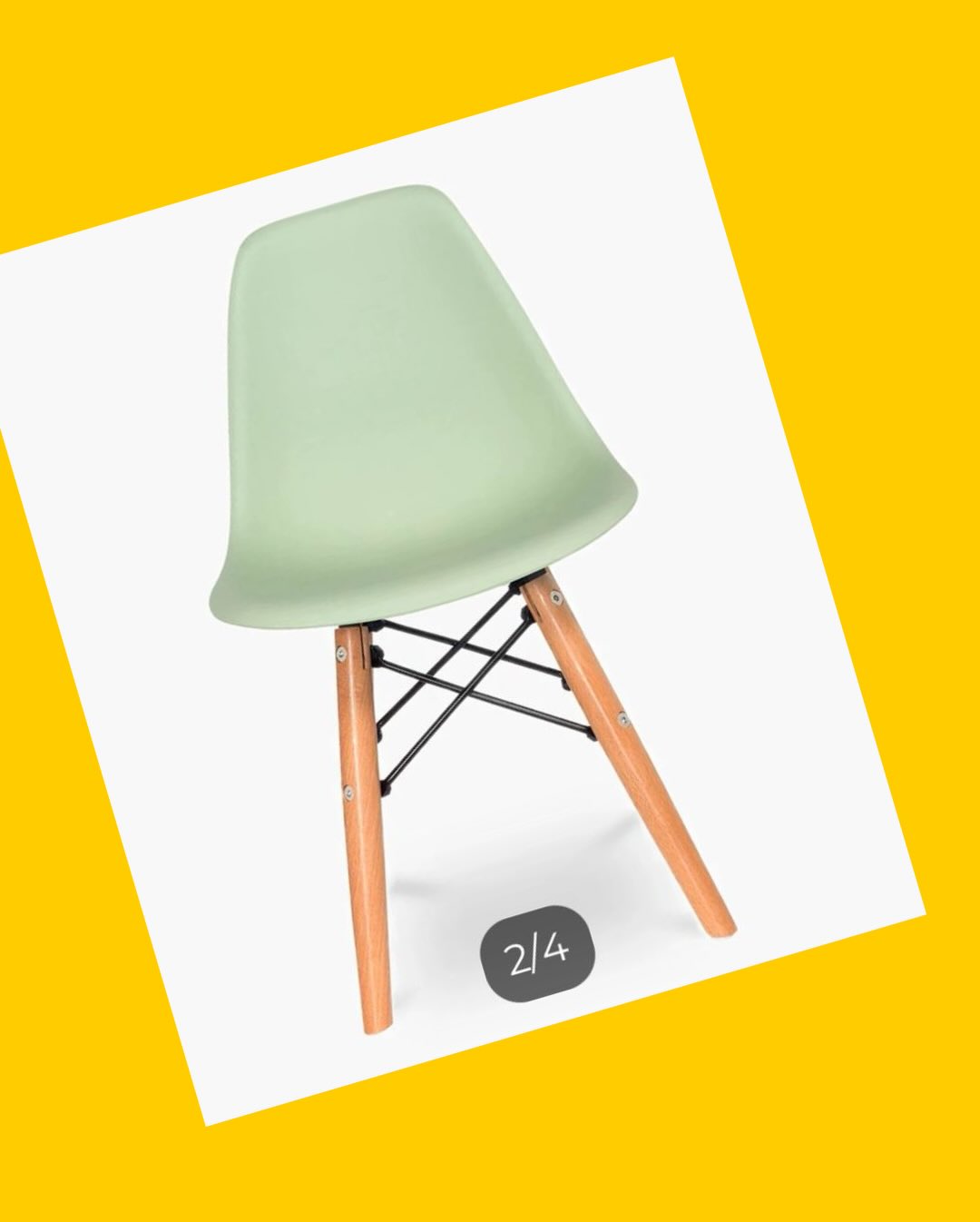 Silla Eames infantil verde
