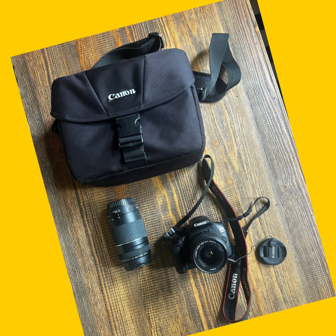 Cámara fotográfica Canon Rebel T6 + 2 lentes