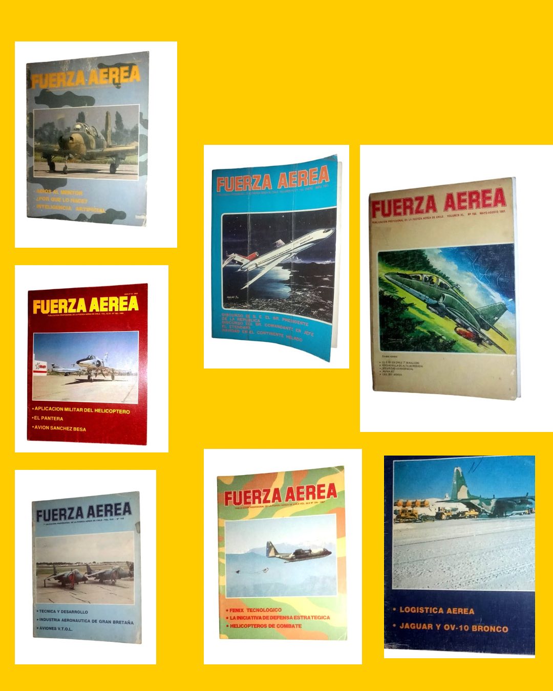 Pack 7 revistas de la Fuerza Aérea