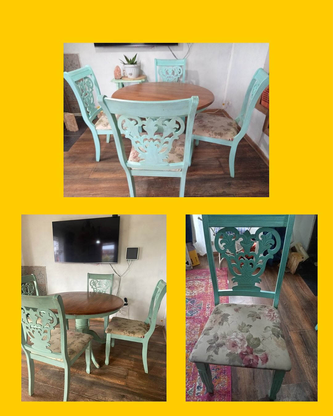 Juego de comedor / 4 sillas