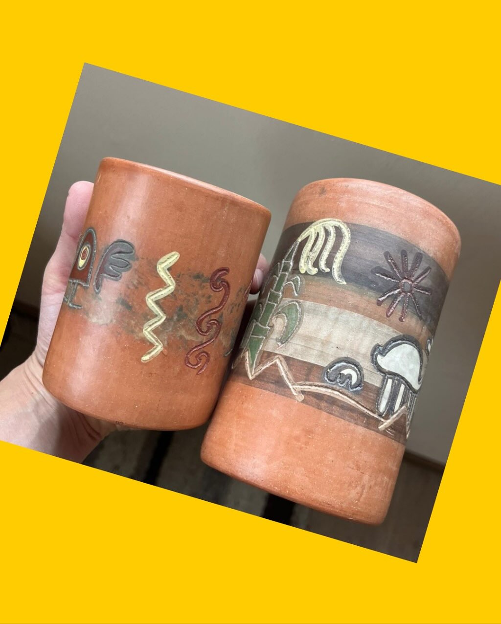 2 floreros de cerámica gres