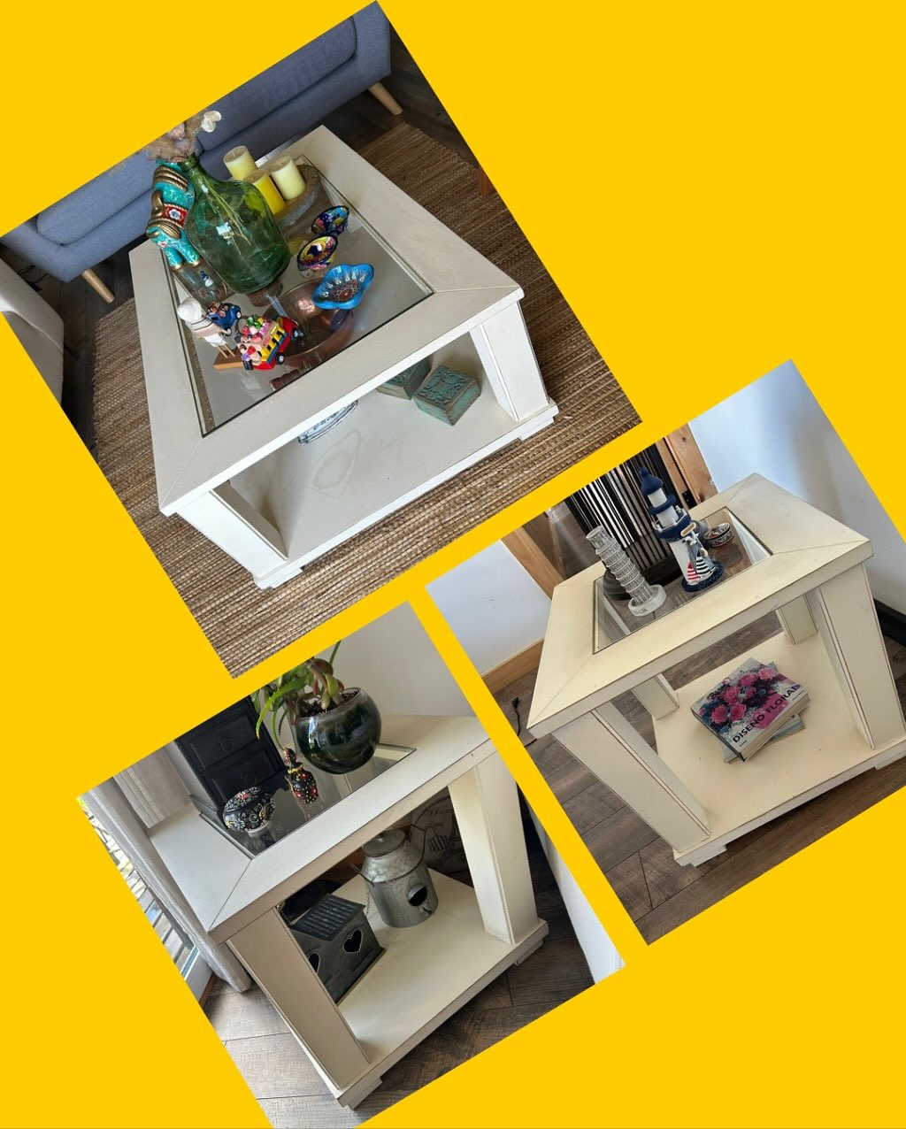 Mesa de centro + 2 mesas laterales