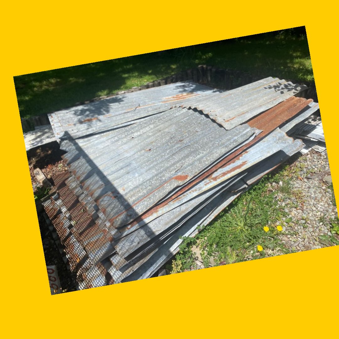 30 planchas de zinc acanaladas de galpón antiguo