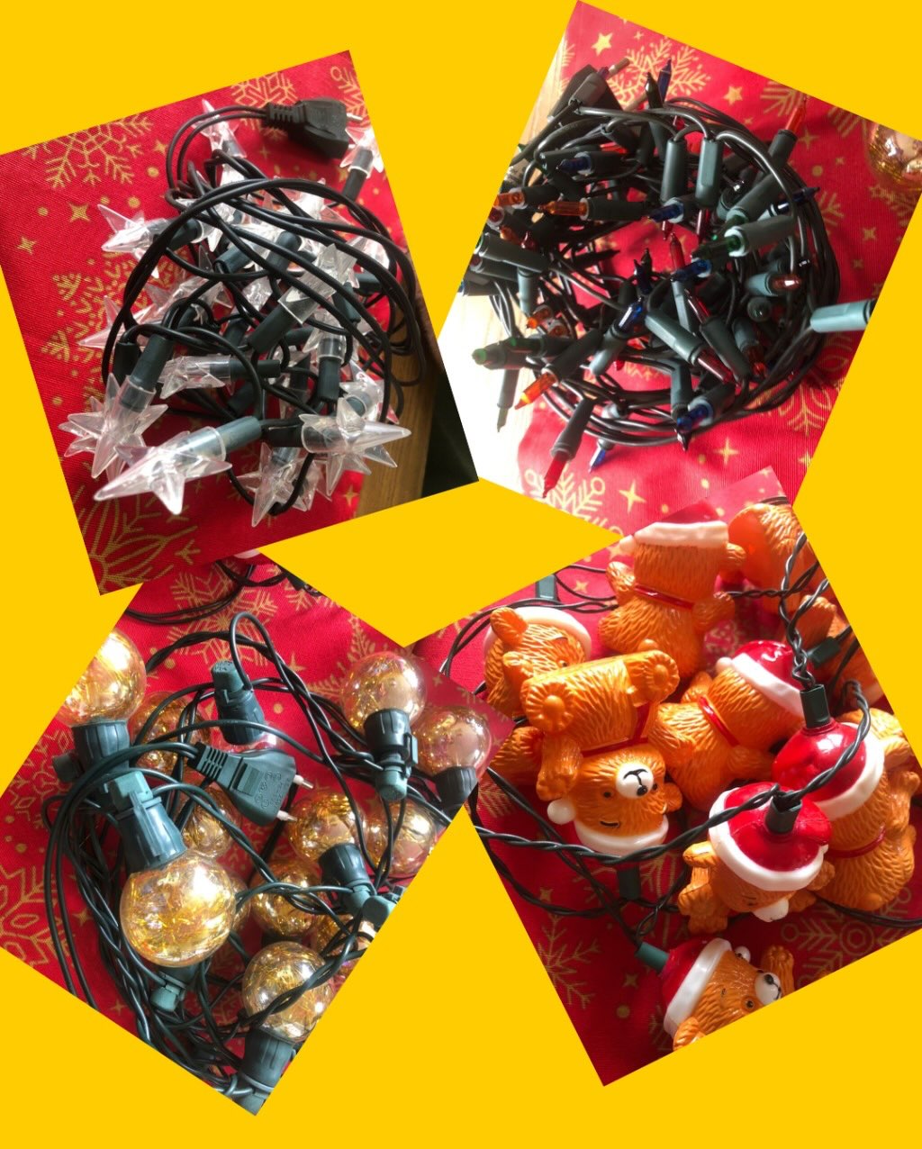 4 set de luces navideñas