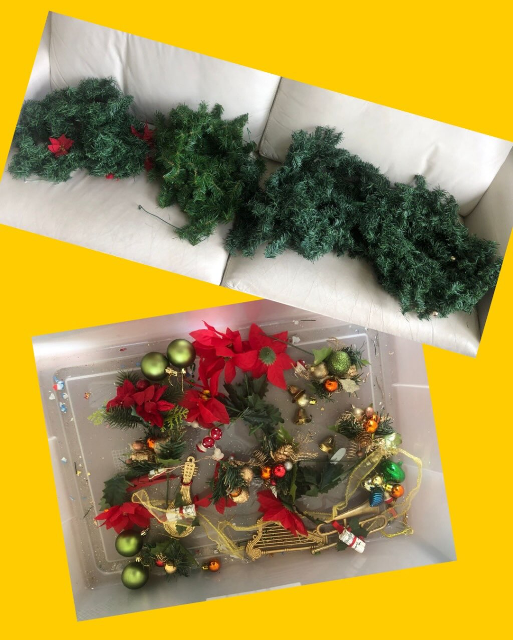 4 guirnaldas con adornos