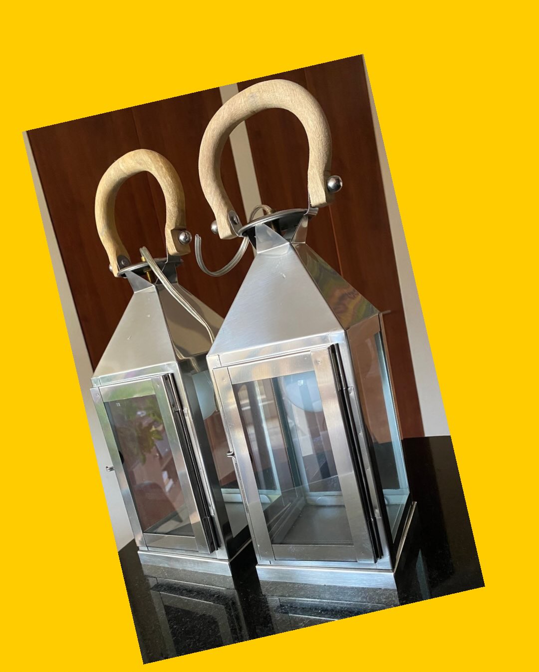 2 faroles para terraza