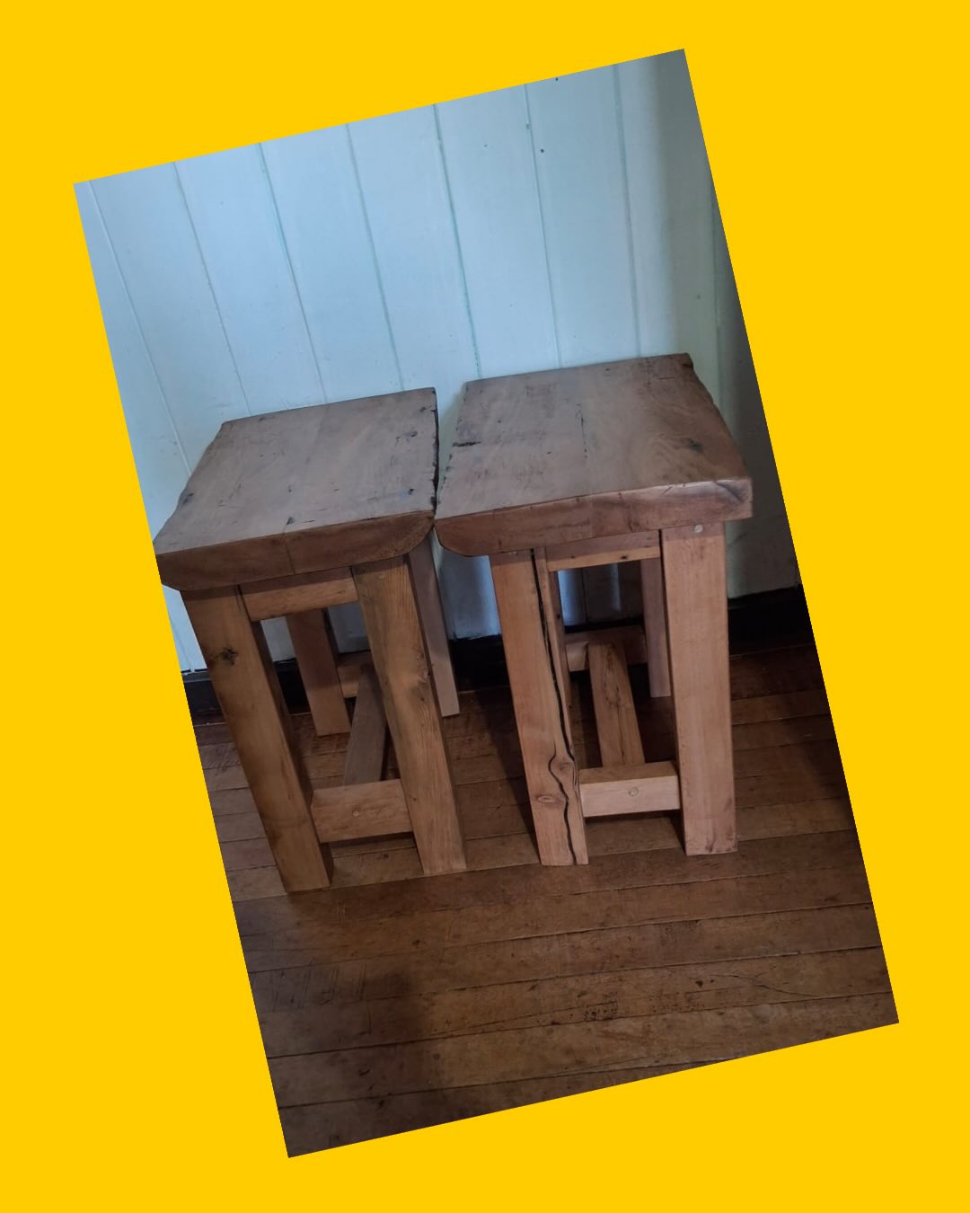 Bancas de madera (coigüe, roble y avellano)