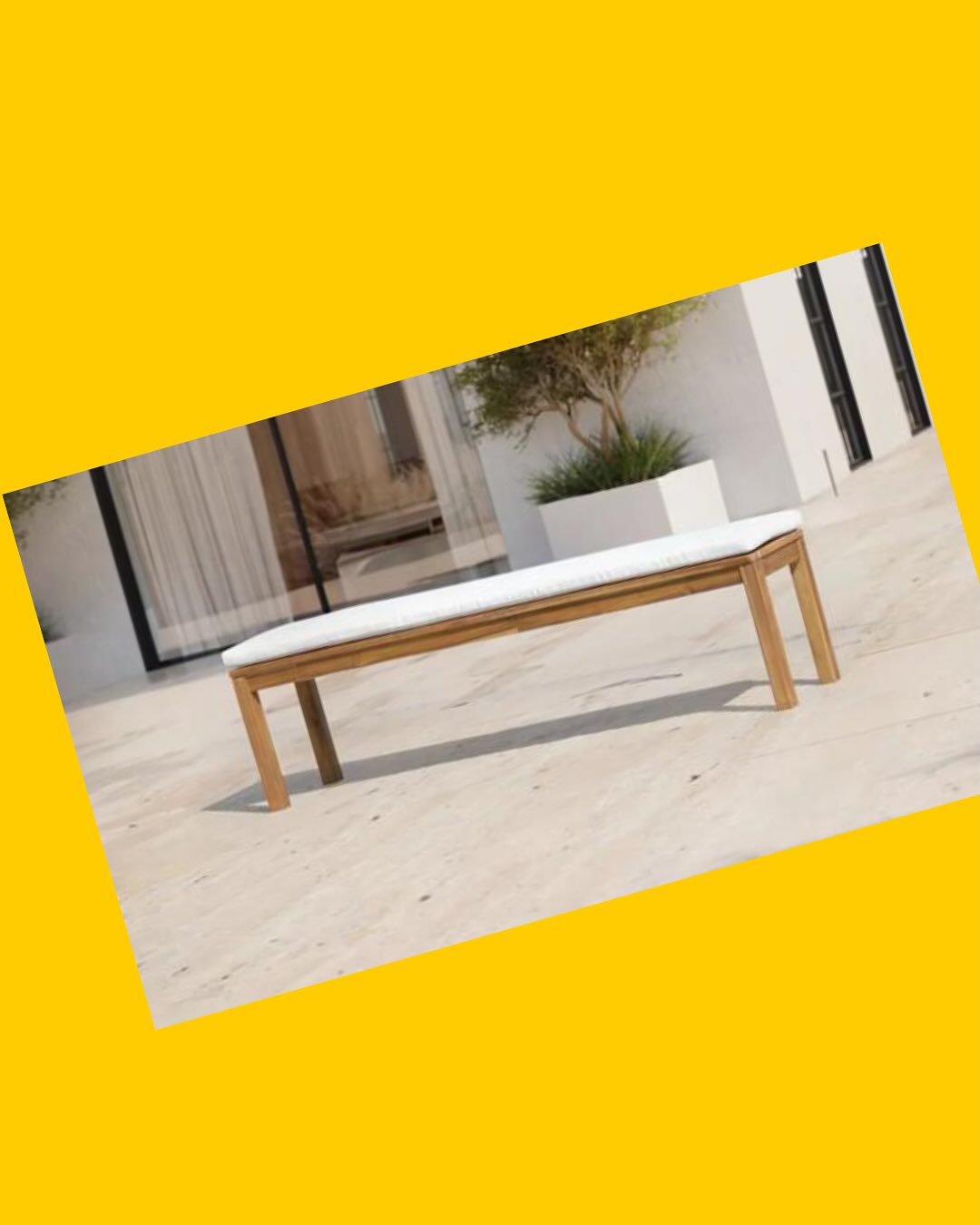 Banca de madera con cojín Just Home Collection