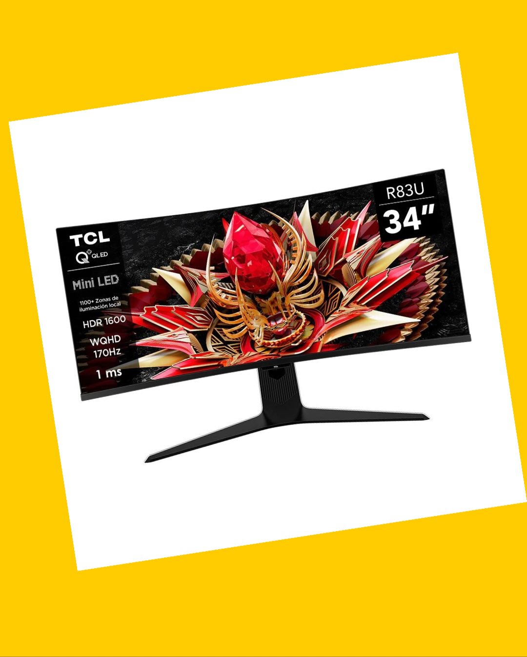 Monitor gamer curvo 34” TCL