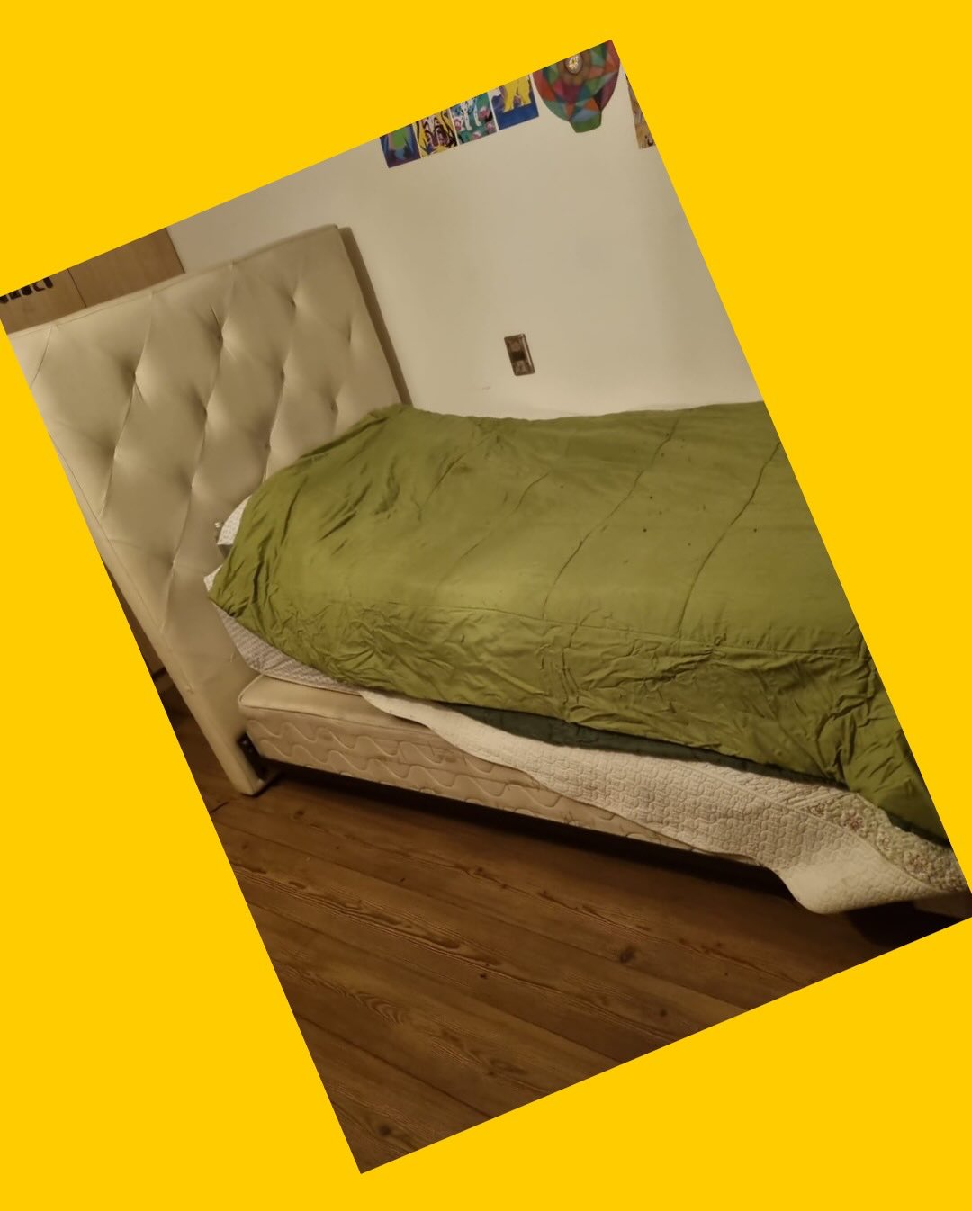 Cama 1,5 plazas con colchón y respaldo