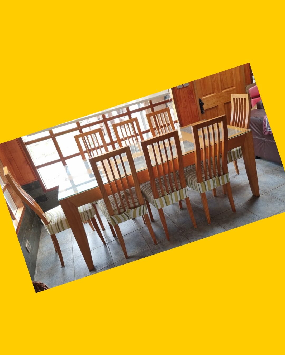 Juego de comedor de rauli / 8 sillas