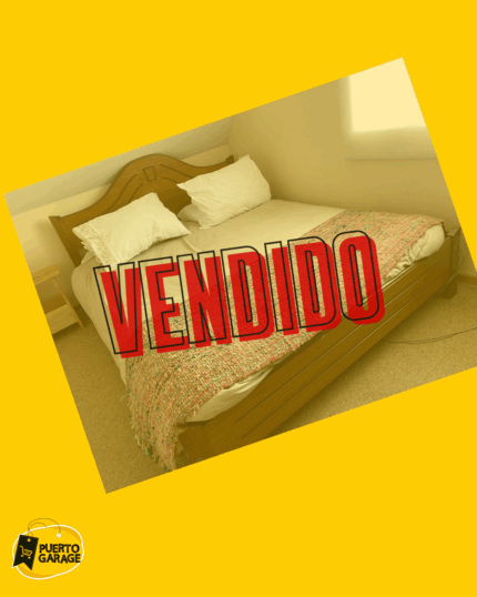 Cama 2 plazas + respaldo + colchón Ensueño