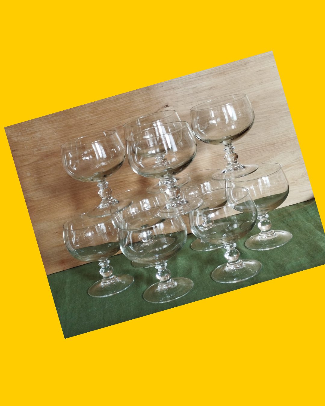 10 copas de cristal