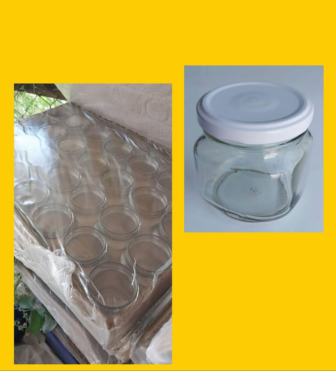 1.000 frascos de vidrio con tapa