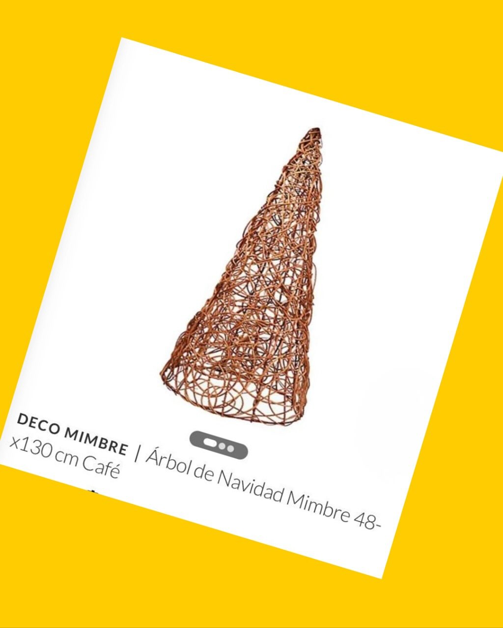Árbol de navidad de mimbre