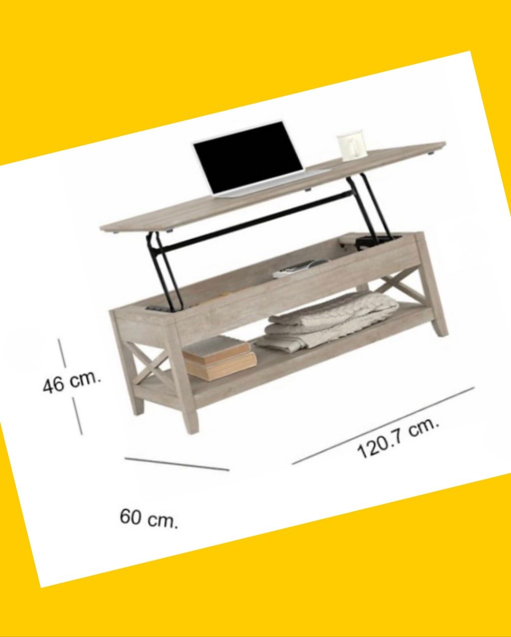 Mesa de centro elevable