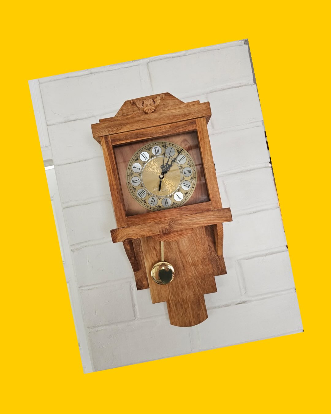 Reloj de pared de mañío