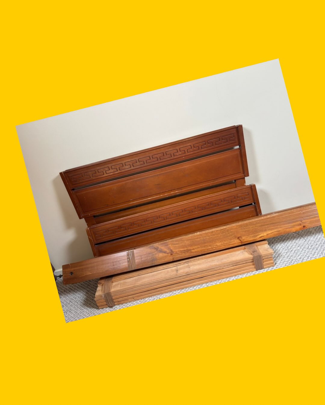 Cama de madera de 1,5 plazas