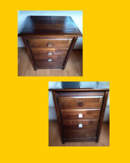 2 Veladores de madera Rosen