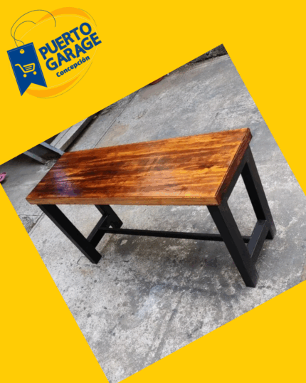 Banca de madera con fierro