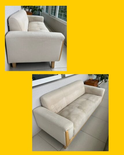 Sofa con base de madera