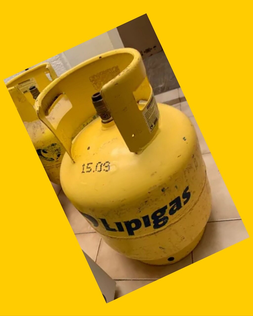 2 Cilindros de gas vacíos de 15 kilos