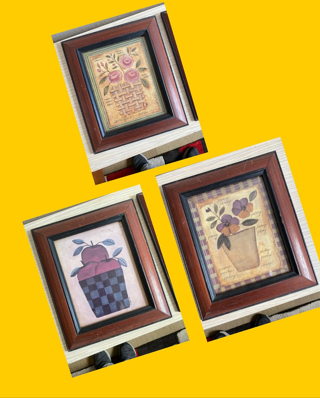 3 Cuadros decorativos de madera