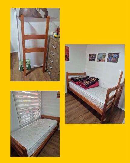 Camarote 1P con 2 colchones y frazadas