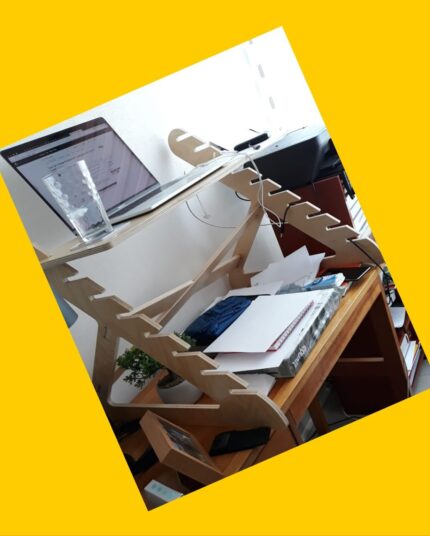 Convertidor de escritorio de madera (para poner el computador y poder trabajar de pie)