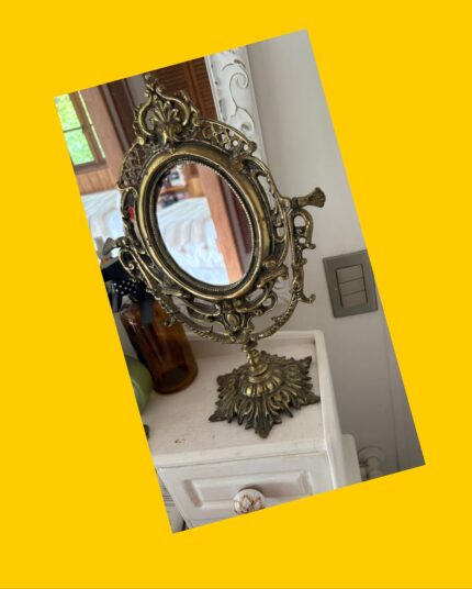 Espejo de sobremesa bronce