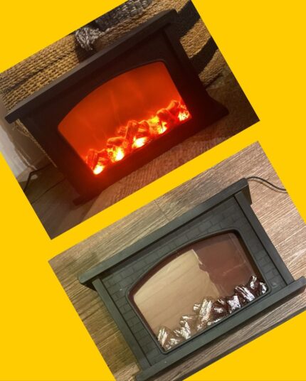 Lámpara con efecto chimenea