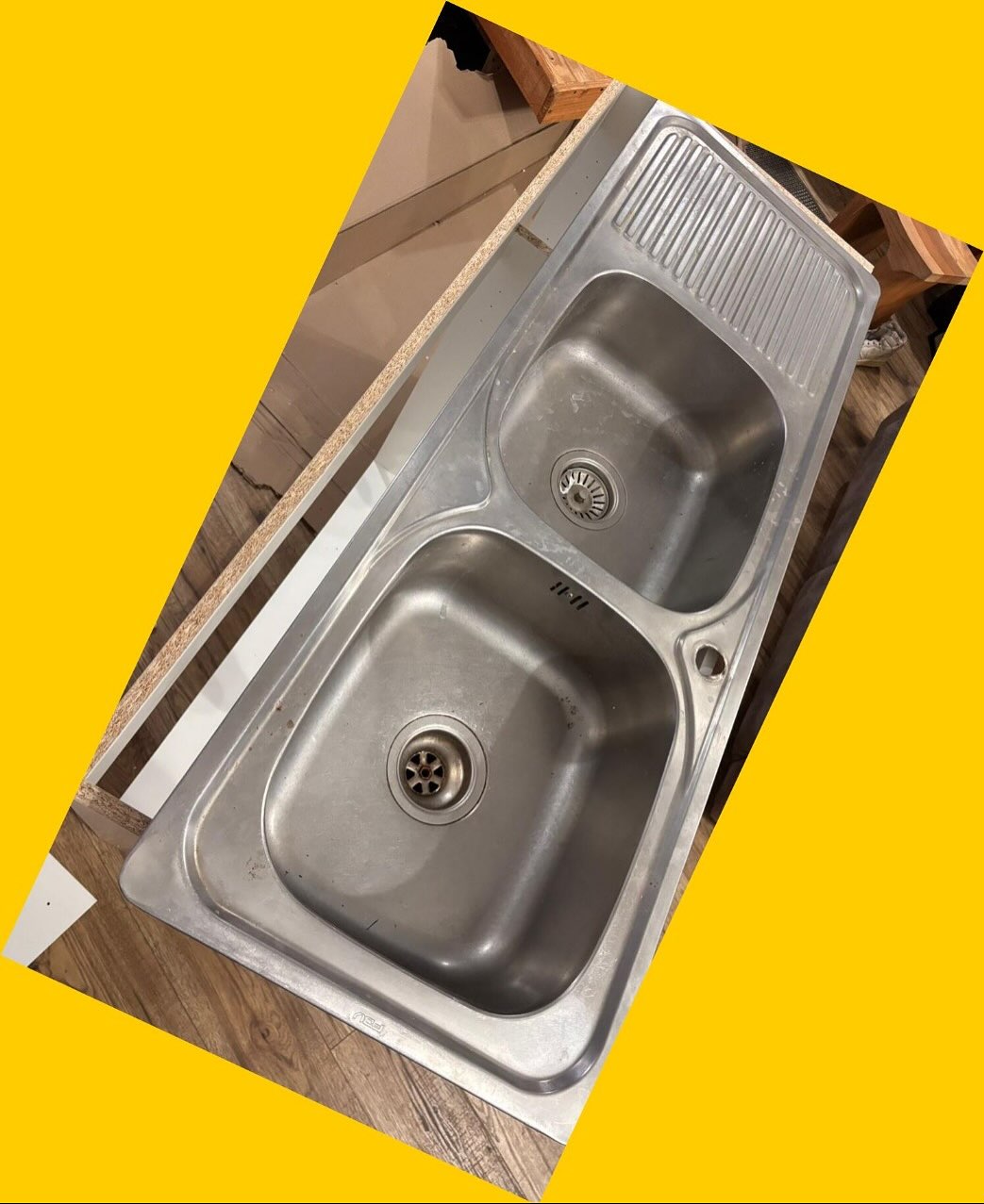 Lavaplatos doble de acero inoxidable