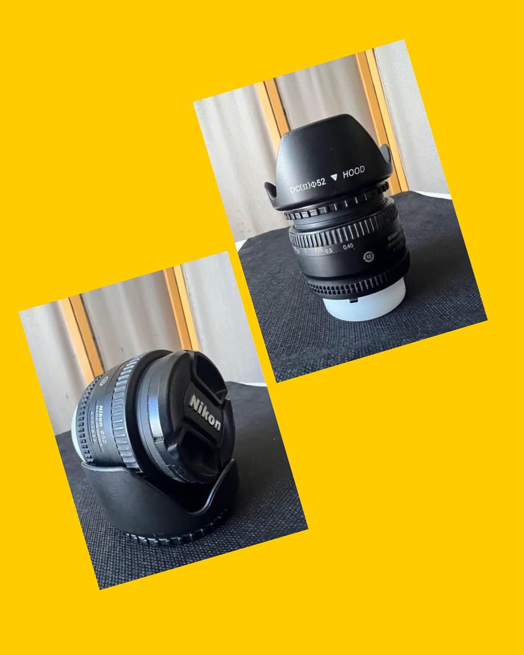 Lente AF Nikon 50 ml f 1.8 D distancia focal fija, modo manual, incluye parasol, filtro UV Nikon 52 ml