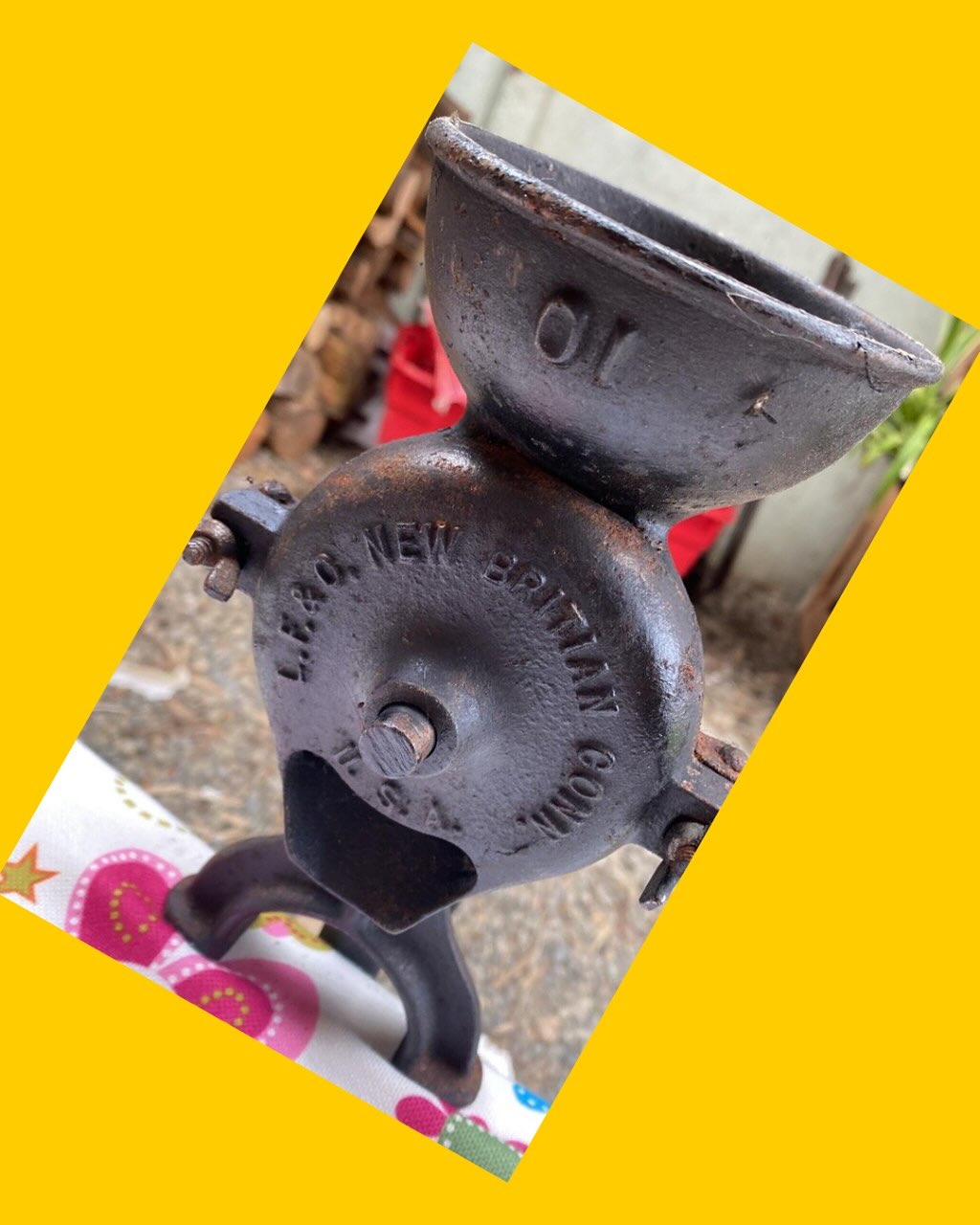 Maquina moler antigua