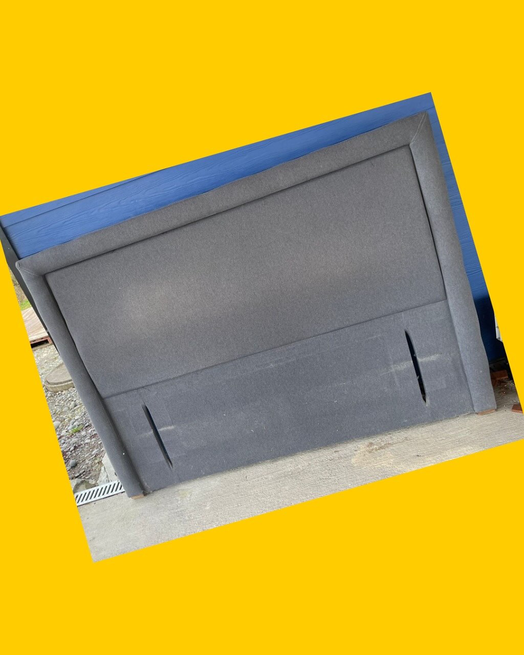 Respaldo de cama de tela