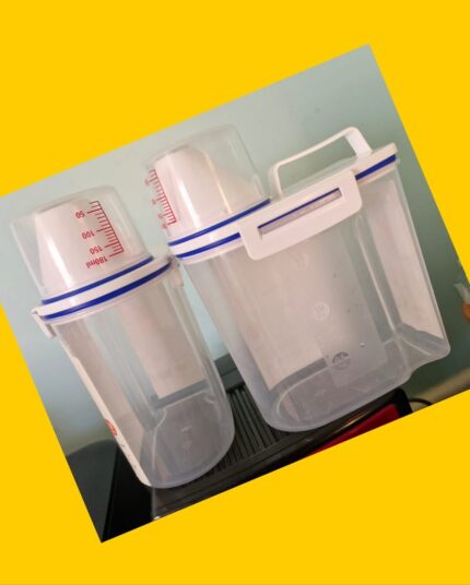 2 Contenedores de alimentos con medidor