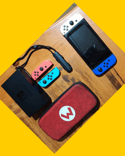 Nintendo Switch con 2 controles y 2 juegos