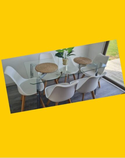 Mesa de comedor con 6 sillas Tulip