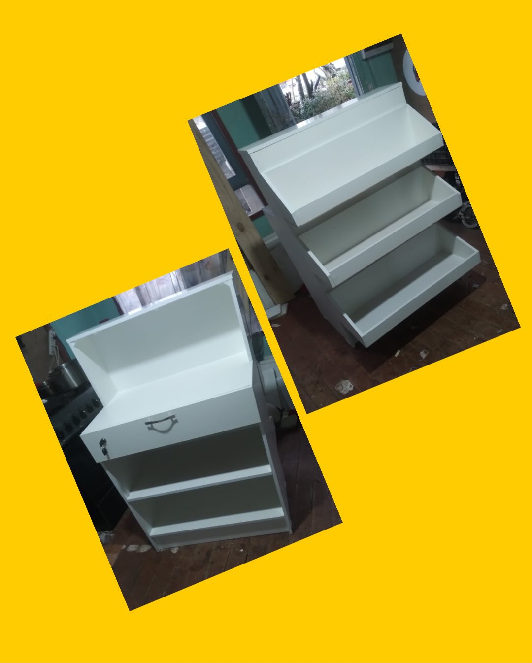 Mesón de recepción con dulcera frontal