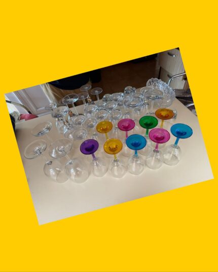 Pack de copas y vasos (45 piezas)