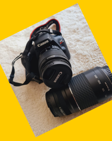 Cámara fotográfica Canon Rebel T100 + 2 lentes