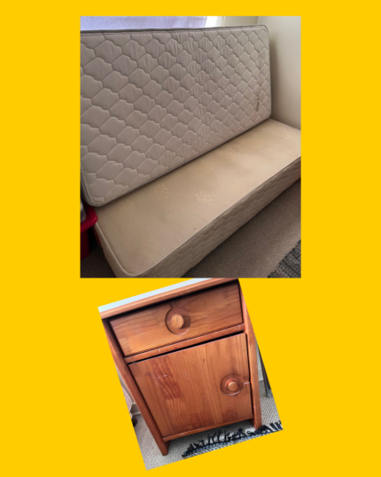 Cama 1 plaza + velador