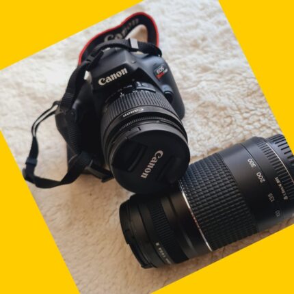 Eos Rebel T100 Premium Kit (Camara fotográfica con 2 lentes) Canon 18-55 mm 75-300 mm