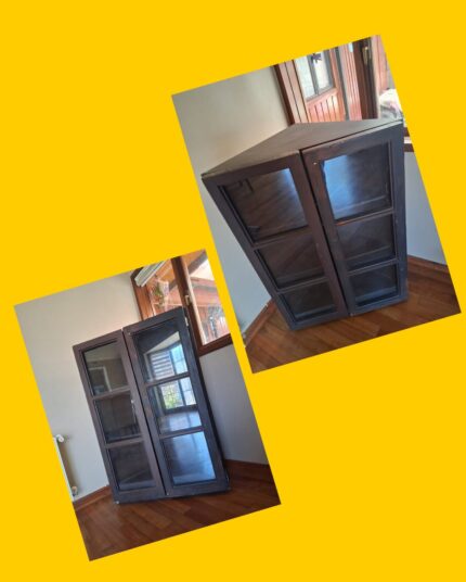 Mueble vitrina esquinero vintage
