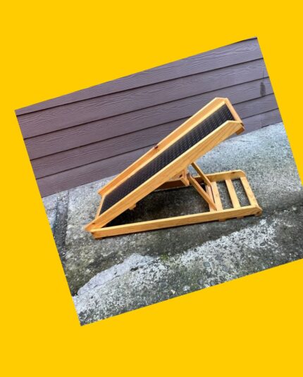 Rampla de madera para perros con 3 niveles de altura